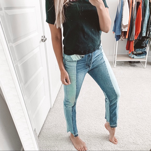 frame two tone jeans